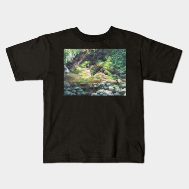 Hideout in the woods Kids T-Shirt by Remotextiles